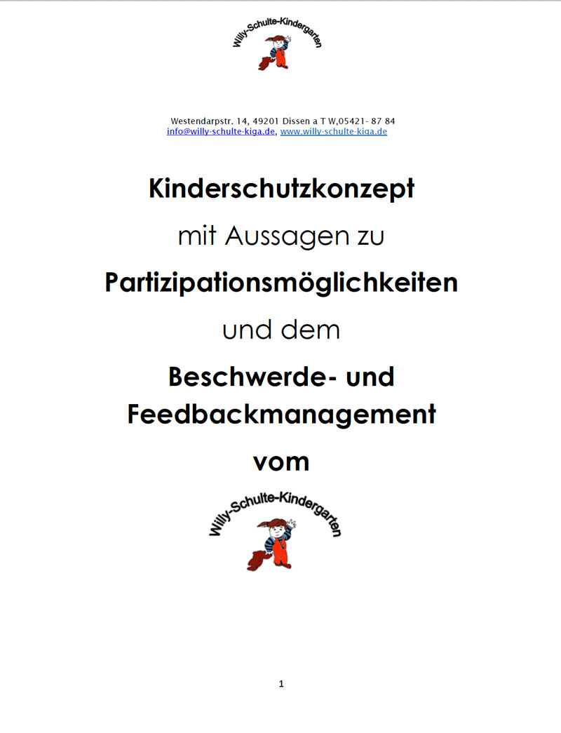 Dokument Kinderschutzkonzept